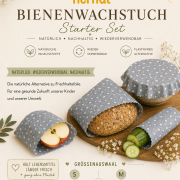 Bienenwachstuch Kennenlern Set (15x15 + 20x20)