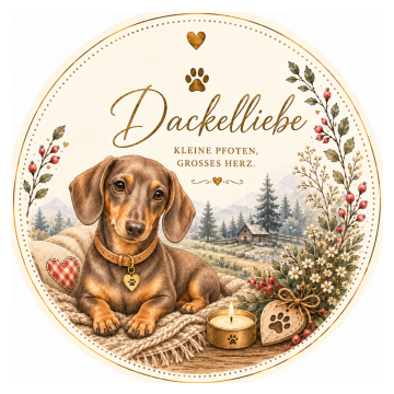 Dackel - Liebe Bienenwachs-Teelichter – 7 Stück