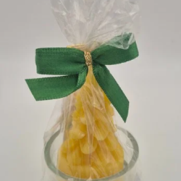 Kleiner Tannenbaum - Bienenwachskerze im Teelichtglas