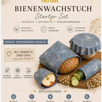 Bienenwachstuch Classic Libellen (25x25 cm)